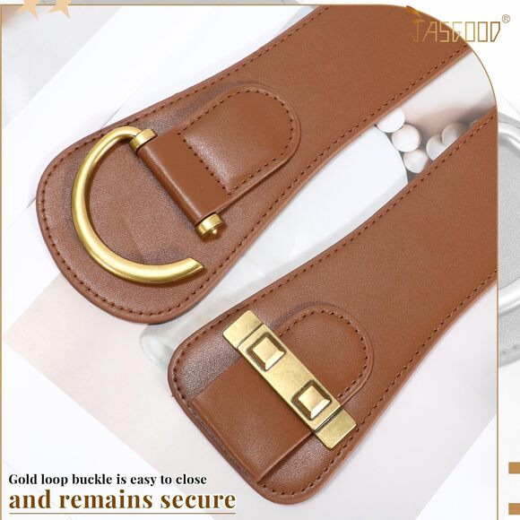 7878 Women\'s Vintage Stretchy Waist Belt Elastic Wide Waistband main image 6